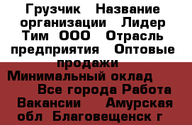 Грузчик › Название организации ­ Лидер Тим, ООО › Отрасль предприятия ­ Оптовые продажи › Минимальный оклад ­ 15 000 - Все города Работа » Вакансии   . Амурская обл.,Благовещенск г.